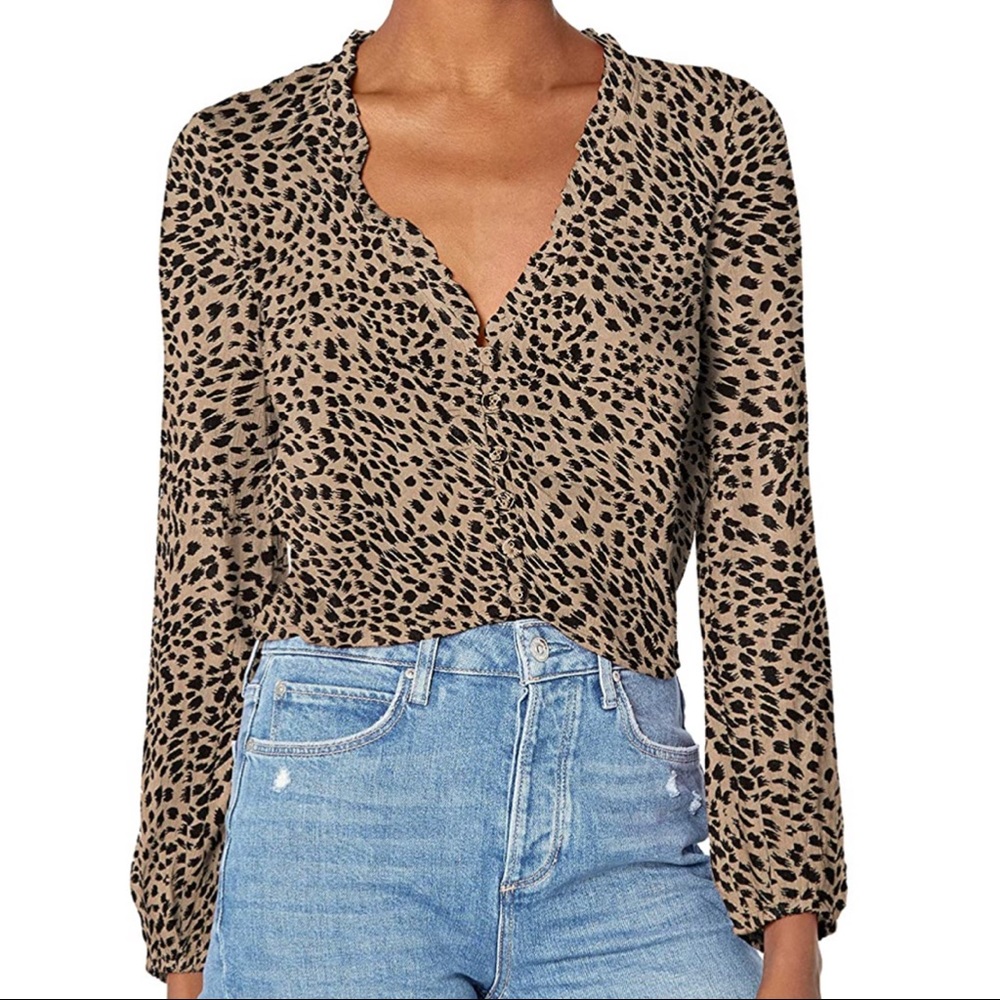 Billabong Starry Night Long Sleeve Cheetah Top